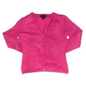 Y2K luxurious 100% cashmere cardigan with a button up closure